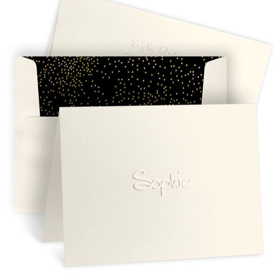 Luxury Sophie Folded Note Card Collection - Embossed